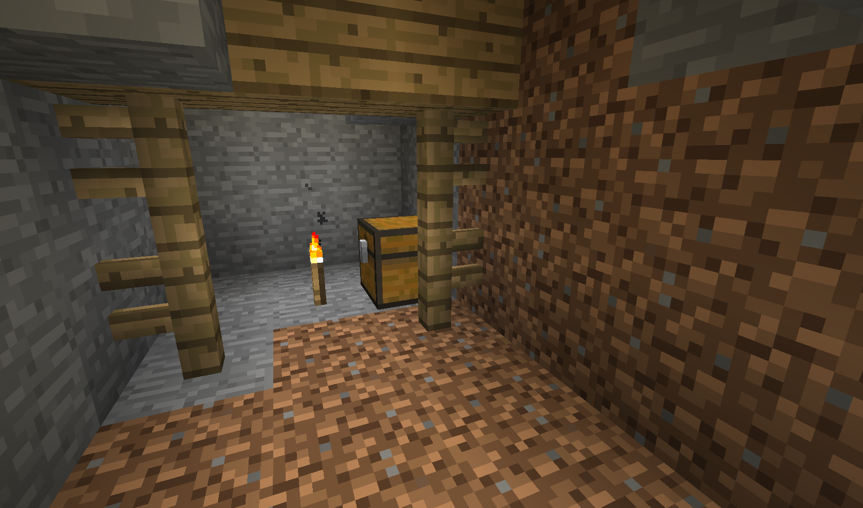 Minecraft - skrzynka w opuszczonej kopalni 