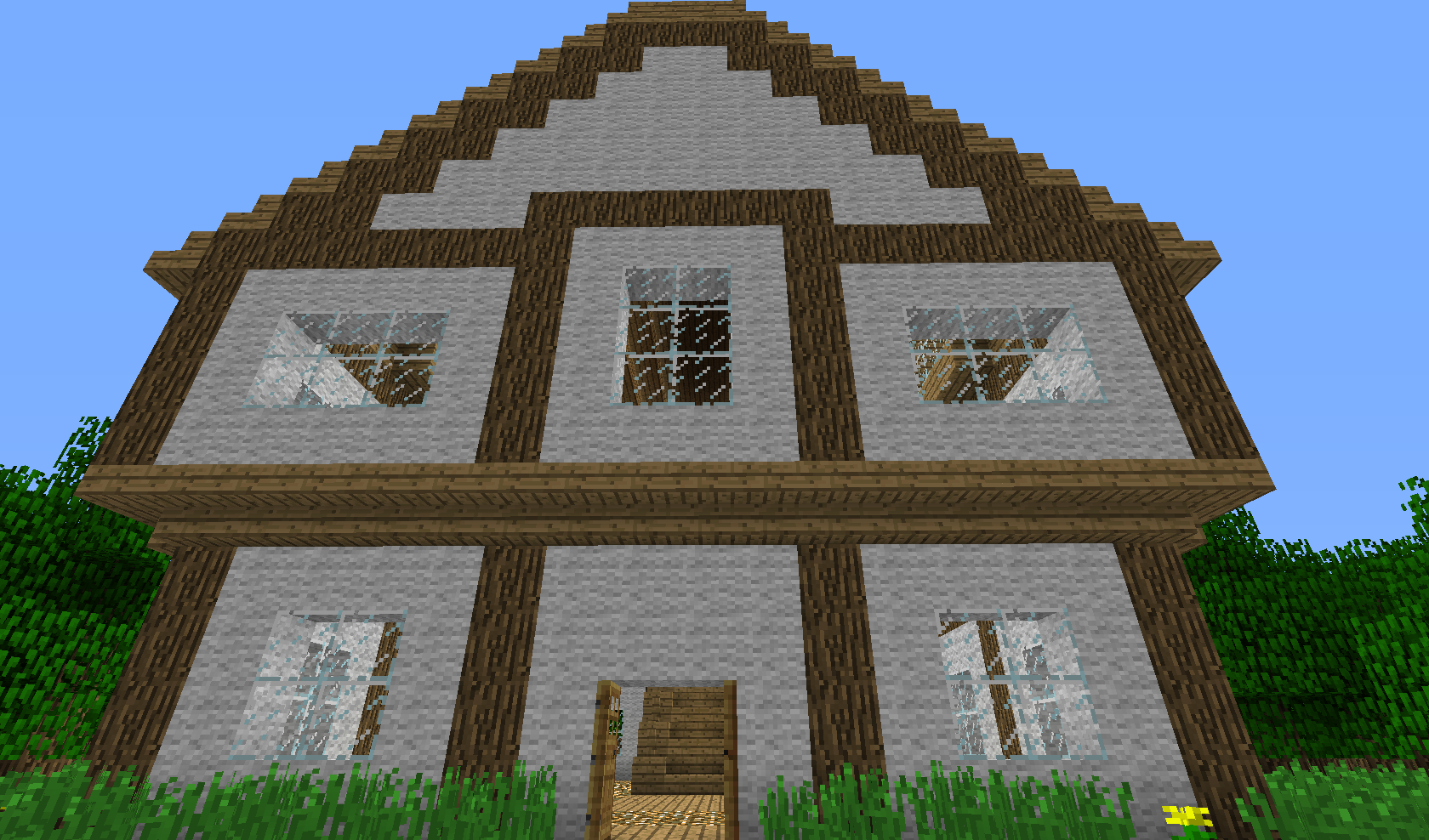 minecraft - dom z wełny